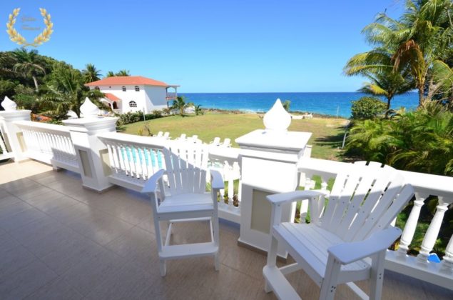 The villa balcony by the ocean