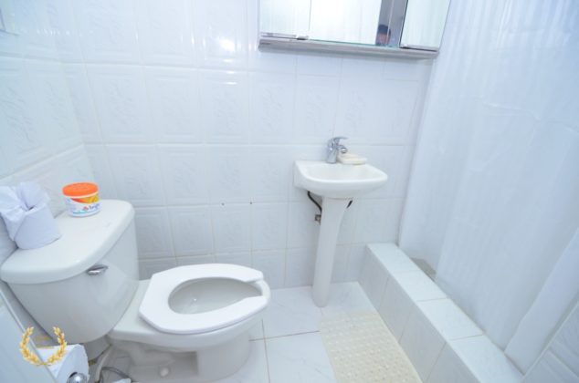 bathroom in white