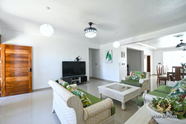 The villa living room
